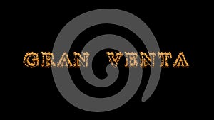 Gran venta fire text effect black background