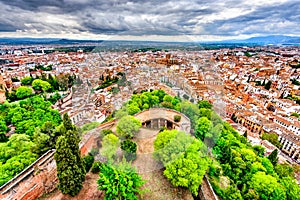Granada, Andalusia, Spain - Albaicin view from Alcazaba