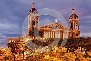 Granada Cathedral and city panorama