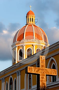 Granada Cathedral at sunset (Nicaragua)