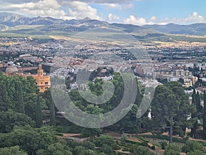 Granada city view, city skyline, albaicin, Spain , Andalucia