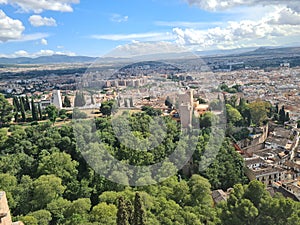 Granada city view, city skyline, albaicin, Spain , Andalucia