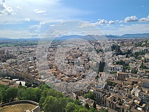 Granada city view, city skyline, albaicin, Spain , Andalucia