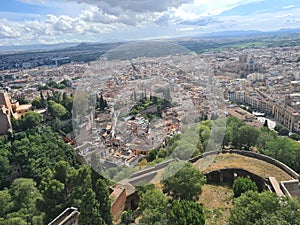 Granada city view, city skyline, albaicin, Spain , Andalucia