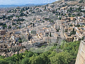 Granada city view, city skyline, albaicin, Spain , Andalucia