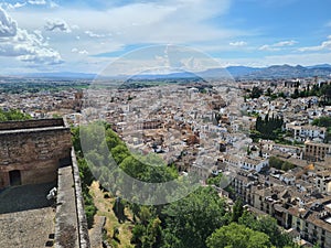 Granada city view, city skyline, albaicin, Spain , Andalucia