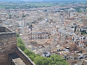 Granada city view, city skyline, albaicin, Spain , Andalucia