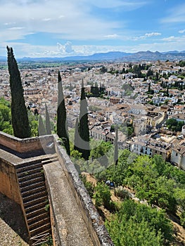 Granada city view, city skyline, albaicin, Spain , Andalucia