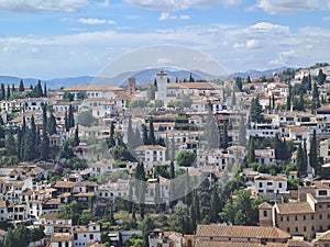 Granada city view, city skyline, albaicin, Spain , Andalucia