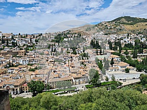 Granada city view, city skyline, albaicin, Spain , Andalucia