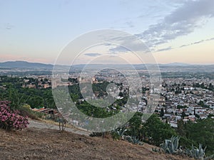 Granada city view, city skyline, albaicin, Spain , Andalucia