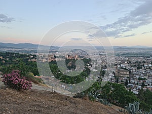 Granada city view, city skyline, albaicin, Spain , Andalucia