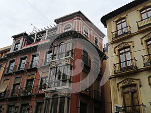 Granada-Old architecture-Reyes Catolicos street-Andalusia photo