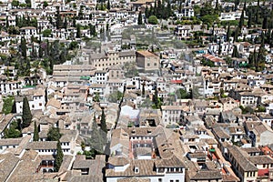 Granada Old Town from The Alhabra - Spain