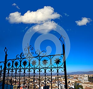 Granada skyline view from Albaicin in Spain