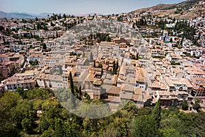 Granada, view of the Albaicin and Sacromonte