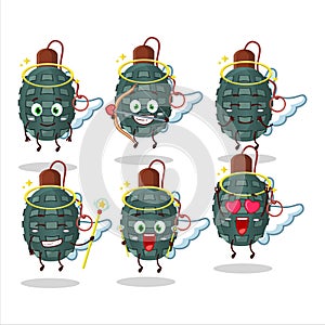 Granade firecracker cartoon designs as a cute angel character