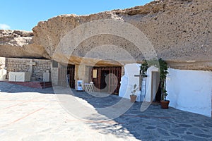 Entrances to the cave of Hermano Pedro de Betancur. Tenerife, Spain photo