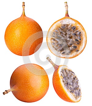 Granadilla fruit isolated on white background