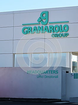 Granarolo Group logo on the Haedquarters facade. Granarolo Group is an Italian dairy company