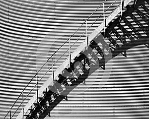 Granary silo staircase