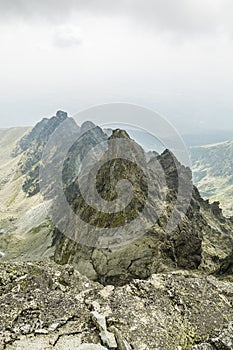 Granaty Wielickie (Velicke Granaty, Granatova stena) ridge in the Tatras