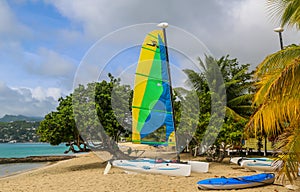 Hobie Cat catamaran at Grand Anse Beach in Grenada