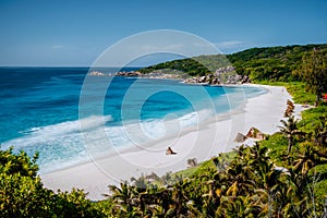 Grand Anse beach located on La Digue Island, Seychelles