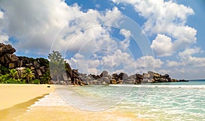 Grand Anse on La Digue island in Seychelles