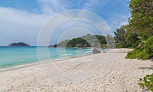 Grand Anse sandy beach on Mahe Seychelles