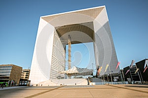 Grand Arch in La Defense region of Paris