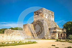 Grand Ballcourt from El Castillo, chichen itza, mexico