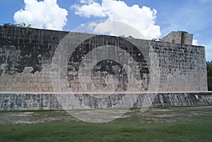 Grand Ballcourt facade in Chichen Itza, Mexico