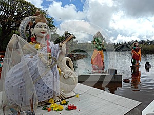 Grand bassin crater lake in mauritius