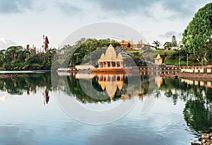 Grand Bassin Temple (Ganga Talao) - a sacred place for pilgrimage of hindu people in the district of Savanne, Mauritius photo