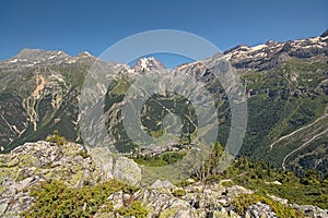 Grand Bec and surrounding mountains, France