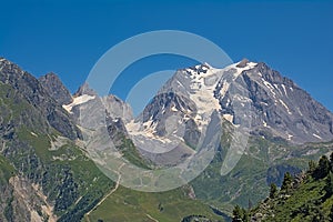 Grand Bec and surrounding mountains, France