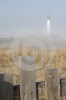 Grand Bend lighthouse on a foggy morning - Lake Huron