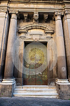 Grand building entrance