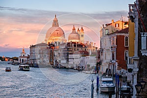 The Grand Canal and the Basilica di Santa Maria della Salute in Venice