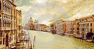 Grand Canal and Basilica Santa Maria della Salute, Venice