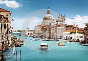 Grand Canal and Basilica Santa Maria della Salute, Venice