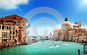 Grand Canal and Basilica Santa Maria della Salute, Venice