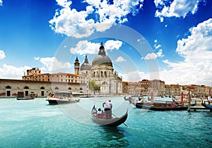 Grand Canal and Basilica Santa Maria della Salute, Venice