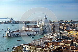 Grand Canal and Basilica Santa Maria della Salute in Venice