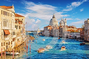 Grand Canal and Basilica Santa Maria della Salute, Venice