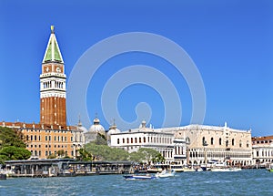 Grand Canal Campanile Doge& x27;s Palace Saint Mark& x27;s Square Campanil