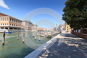 Grand Canal in district sestiere Santa Croce in Venice, Italy photo