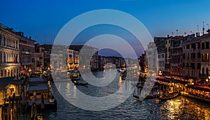 Grand Canal at night, Venice