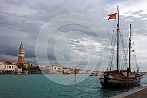 Grand Canal panoramic view of St. Mark's Square in Venice